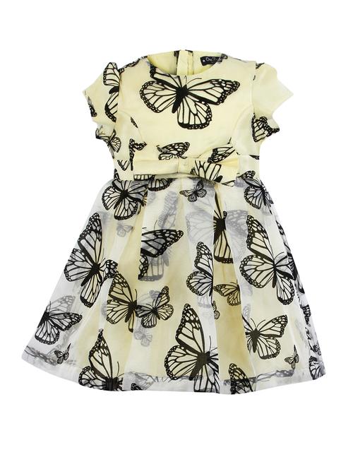yellow cotton blend frock - 17588830 - Very Small Image - 1