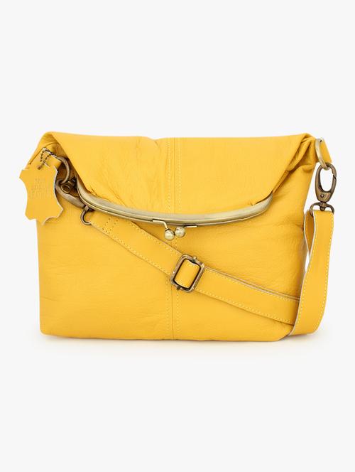 yellow leather regular satchel - 17590387 - Very Small Image - 1