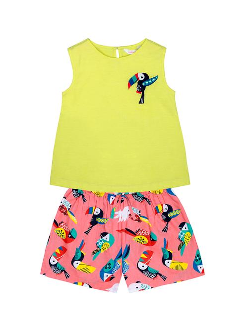 yellow nightwear shorts set - 17590463 - Very Small Image - 1