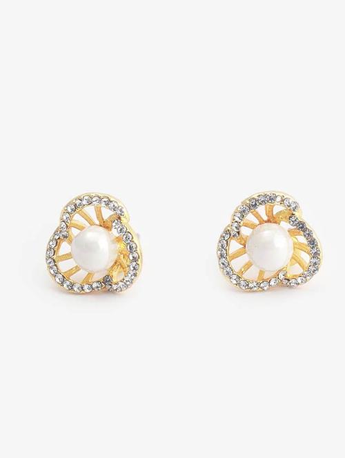 gold metal studs earring - 17590570 - Very Small Image - 1