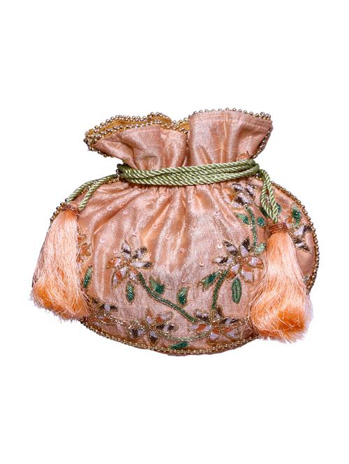 orange silk ethnic clutch - 17590661 - Very Small Image - 1