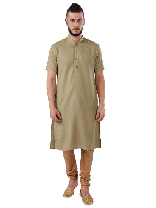 green solid long kurta - 17592390 - Very Small Image - 1