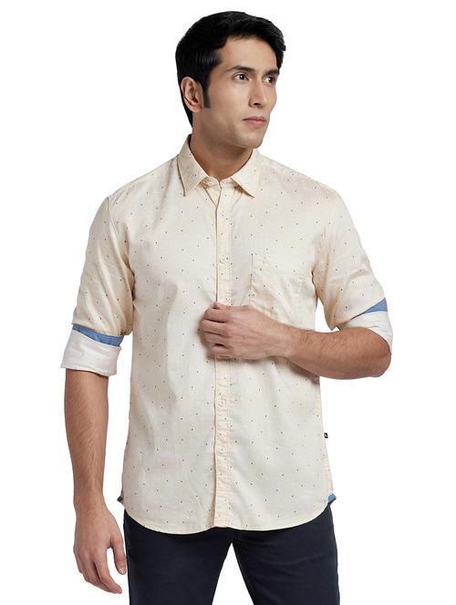 yellow printed casual shirt - 17592536 - Very Small Image - 1