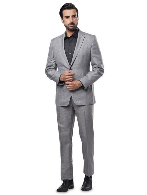 grey checkered single breasted suit - 17592613 - Very Small Image - 1