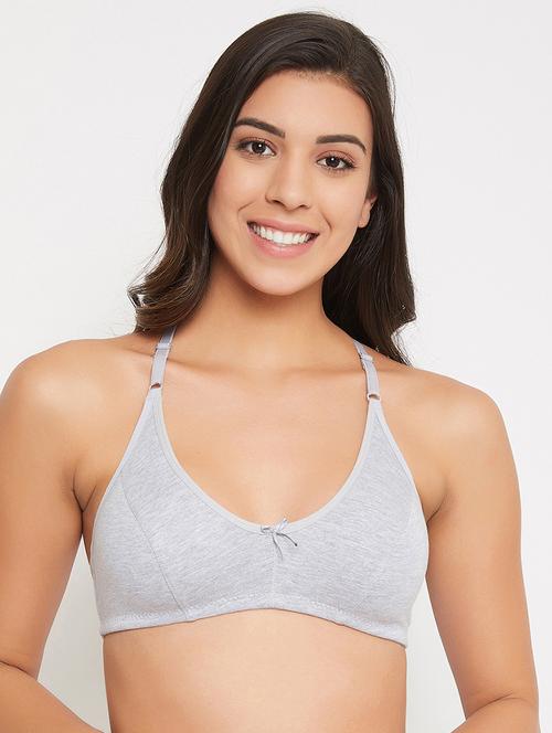 grey solid regular bra - 17592934 - Very Small Image - 1