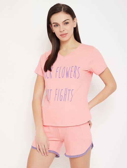 printed nightwear shorts set - 17593048 - Very Small Image - 1