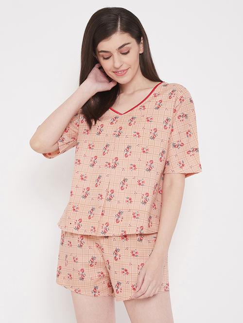 printed nightwear shorts set - 17593051 - Very Small Image - 1