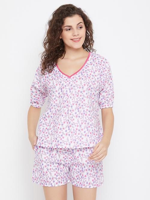 printed nightwear shorts set - 17593054 - Very Small Image - 1