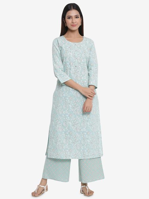 pastel kurta palazzo set - 17594234 - Very Small Image - 1