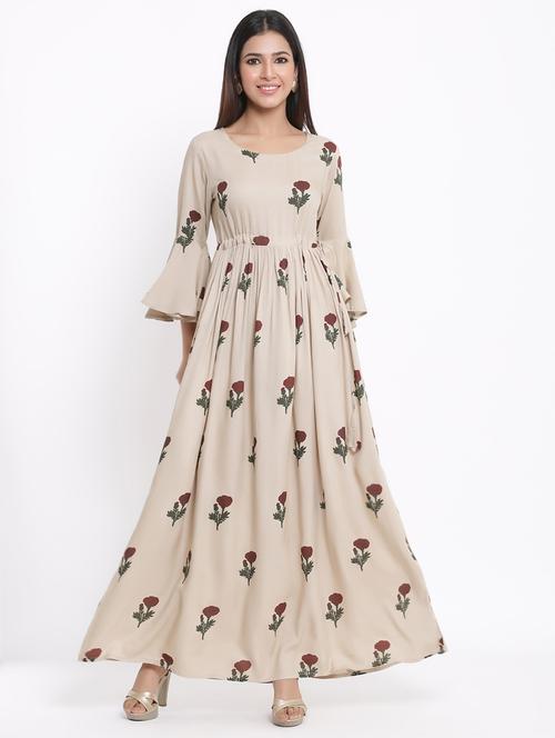 floral anarkali dress - 17594370 - Very Small Image - 1