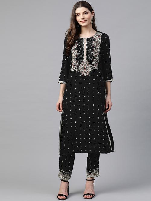 printed kurta pant set - 17595509 - Very Small Image - 1