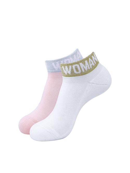 women pack of 2 printed ankle length socks - 17595695 - Very Small Image - 1