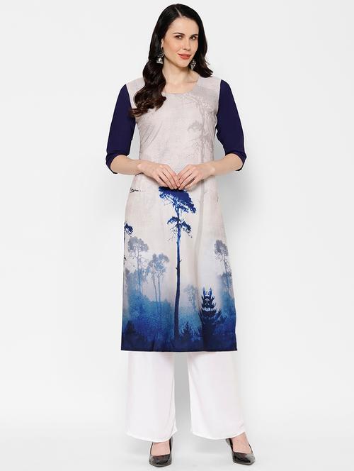 multi colored printed straight kurta - 17595759 - Very Small Image - 1