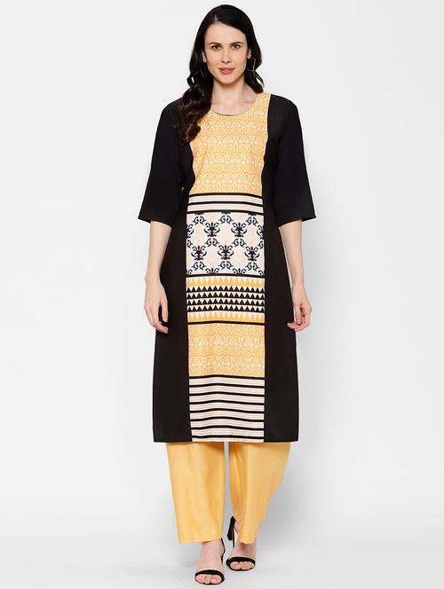 digital print straight kurta - 17595799 - Very Small Image - 1