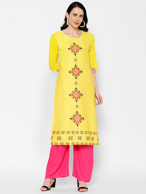 digital print straight kurta - 17595800 - Very Small Image - 1