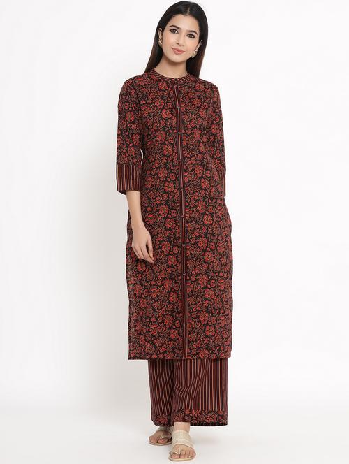 floral kurta palazzo set - 17596022 - Very Small Image - 1