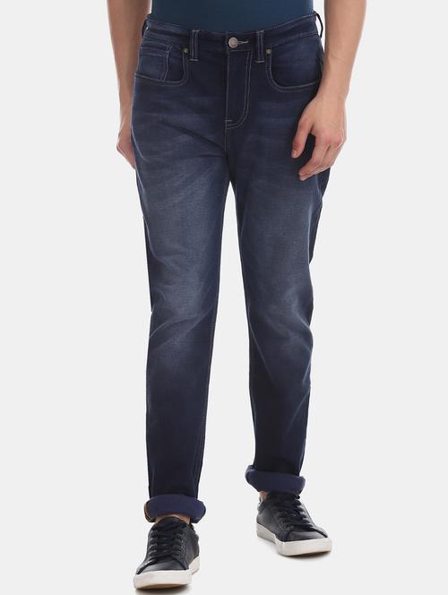 blue stone washed denim jeans - 17597801 - Very Small Image - 1