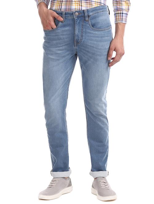 light blue washed denim jeans - 17597805 - Very Small Image - 1