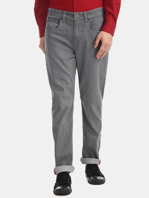 grey plain denim jeans - 17597819 - Very Small Image - 1