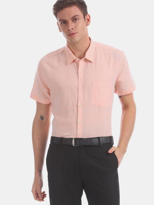 pink solid formal shirt - 17597884 - Very Small Image - 1