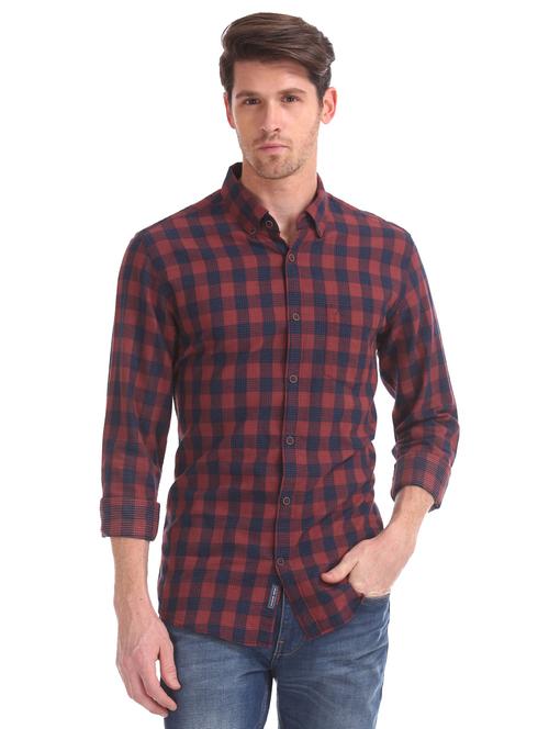 red checkered casual shirt - 17597904 - Very Small Image - 1