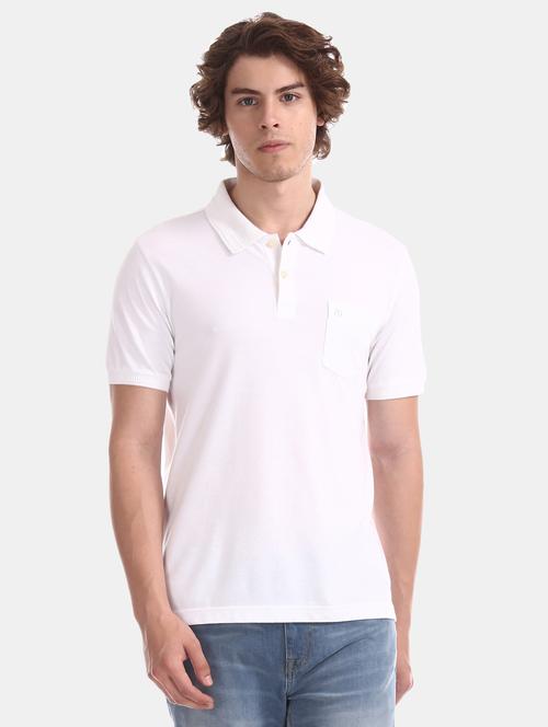 white solid polo t-shirt - 17598113 - Very Small Image - 1