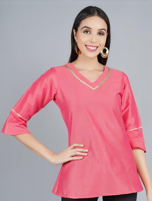lace detail solid top - 17598532 - Very Small Image - 1