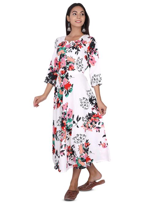 floral a-line kurta - 17598591 - Very Small Image - 1