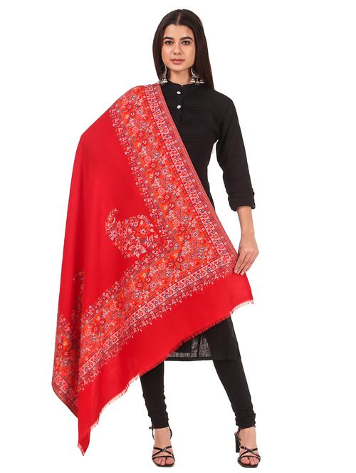 red wool shawl - 17599963 - Very Small Image - 1