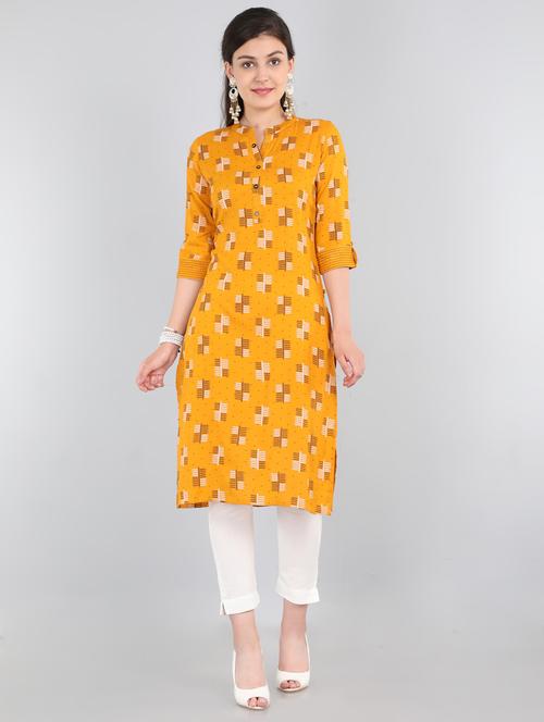 printed straight kurta - 17600031 - Very Small Image - 1