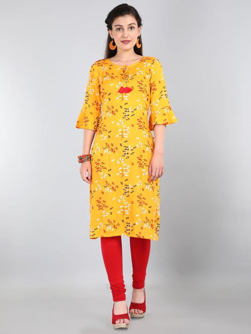 floral straight kurta - 17600046 - Very Small Image - 1