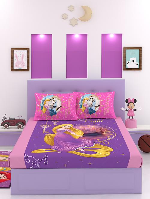 disney athom trendz princess cotton bedsheet double 270 x 270 cm - 17600297 - Very Small Image - 1