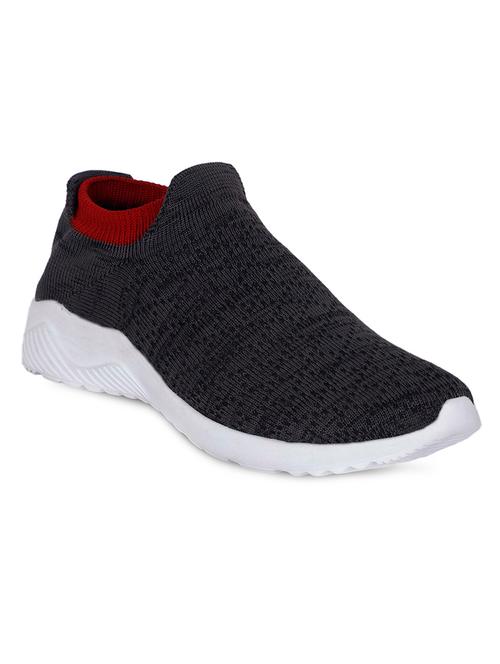 grey mesh & synthetic slip on sneakers - 17600426 - Very Small Image - 1
