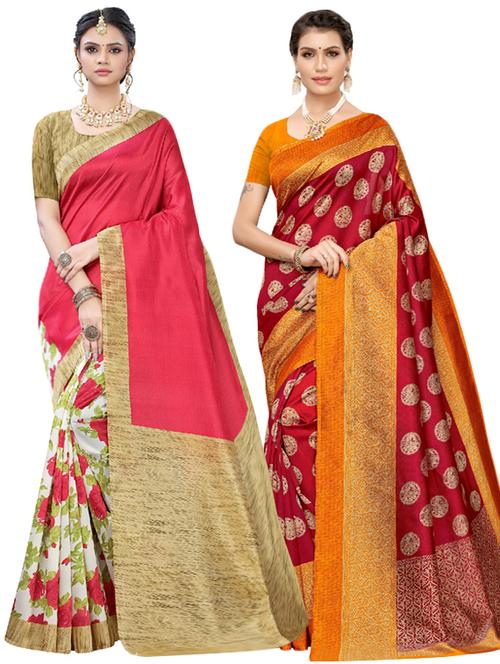 set of 2pcs combos saree - 17600534 - Very Small Image - 1