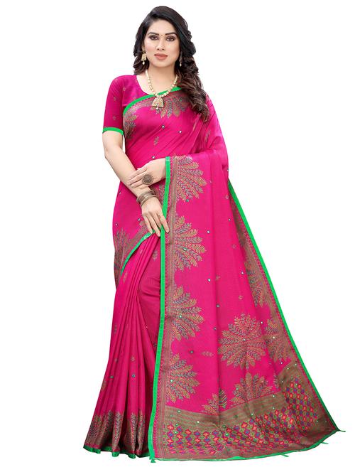 mirror work printed saree - 17600914 - Very Small Image - 1