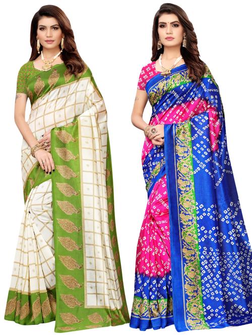 set of 2pcs combos saree - 17601095 - Very Small Image - 1