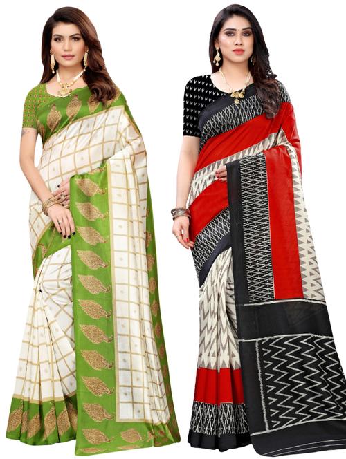 set of 2pcs combos saree - 17601101 - Very Small Image - 1