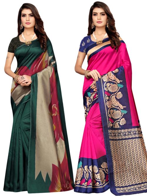 set of 2pcs combos saree - 17601120 - Very Small Image - 1