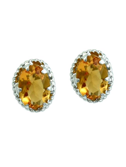 yellow silver studs earring - 17601478 - Very Small Image - 1
