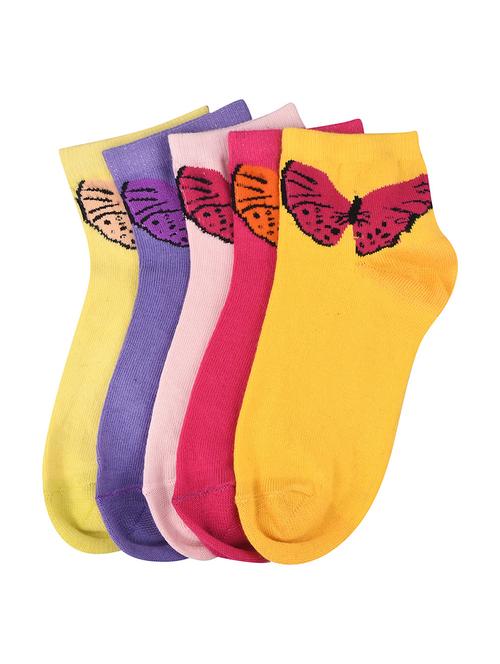 kids pack of 5 printed ankle length socks - 17602190 - Very Small Image - 1