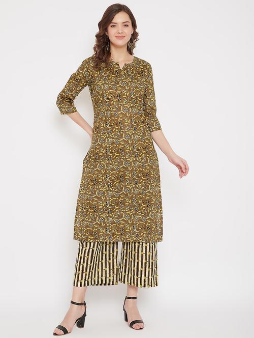 printed kurta palazzo set - 17602989 - Very Small Image - 1