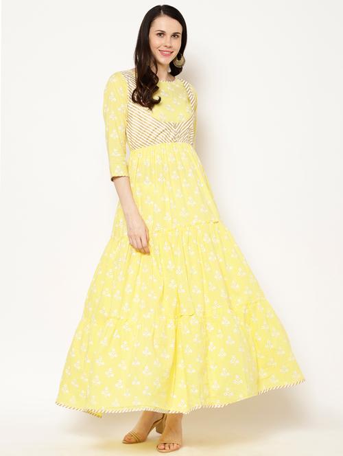 floral print tiered kurta - 17603032 - Very Small Image - 1