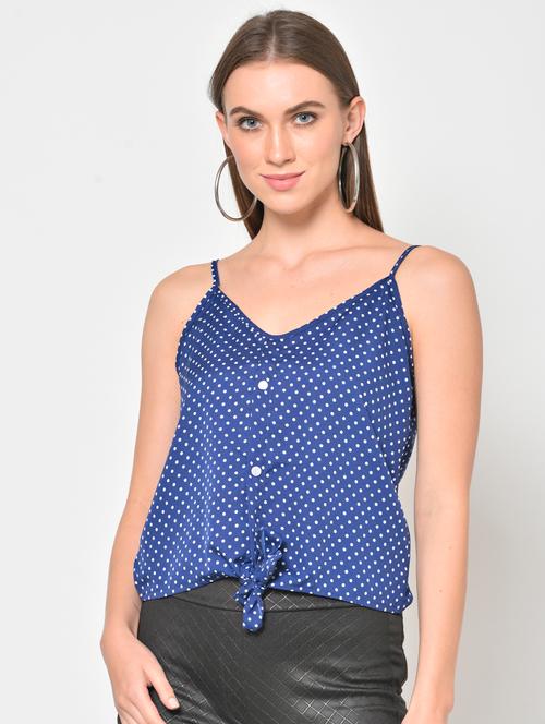 cami neck printed top - 17603181 - Very Small Image - 1