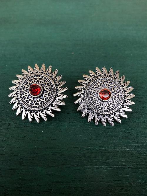 red copper studs earring - 17603301 - Very Small Image - 1