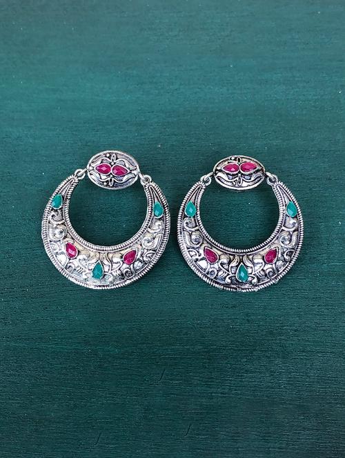 silver copper hoop earring - 17603302 - Very Small Image - 1