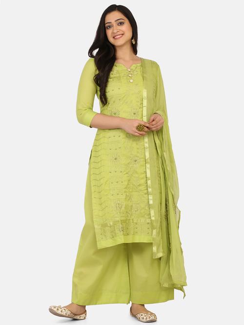 embroidered unstitched suit - 17603460 - Very Small Image - 1