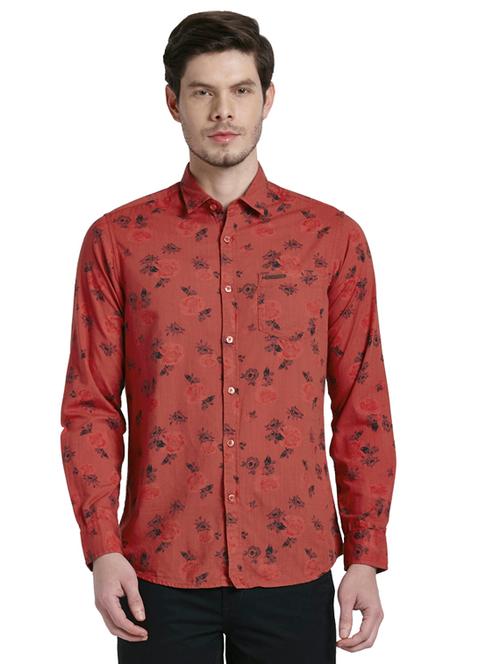 red floral printa casual shirt - 17603524 - Very Small Image - 1