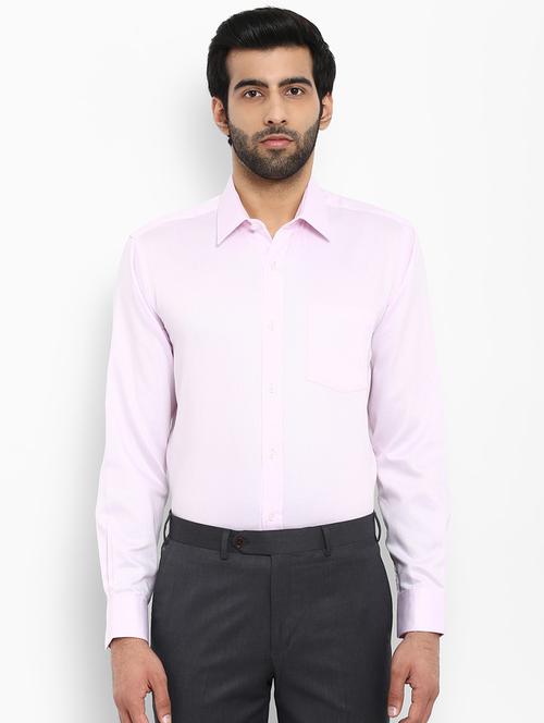 pink solid formal shirt - 17603614 - Very Small Image - 1