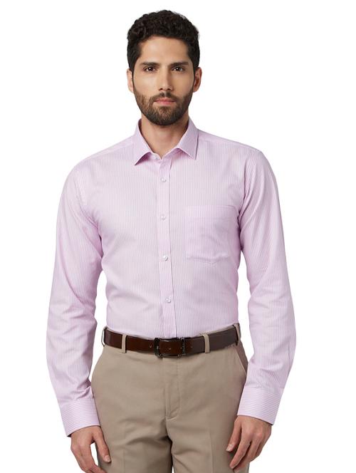 pink striped formal shirt - 17603940 - Very Small Image - 1