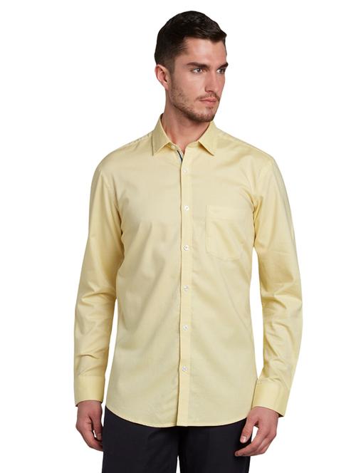 yellow solid casual shirt - 17604028 - Very Small Image - 1